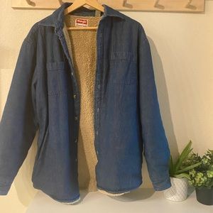 Vintage wrangler Sherpa lined shacket